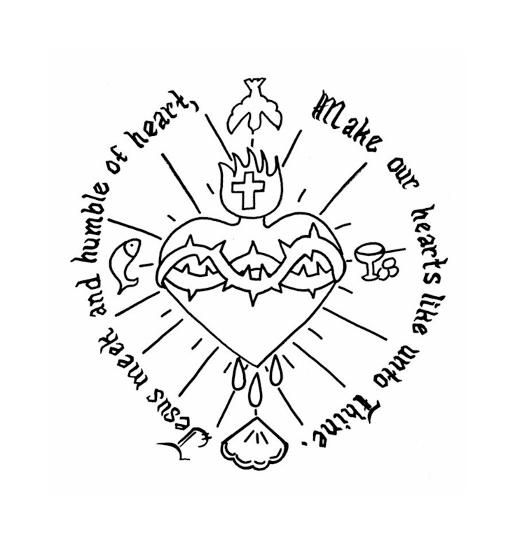 sacred heart coloring pages - photo #2